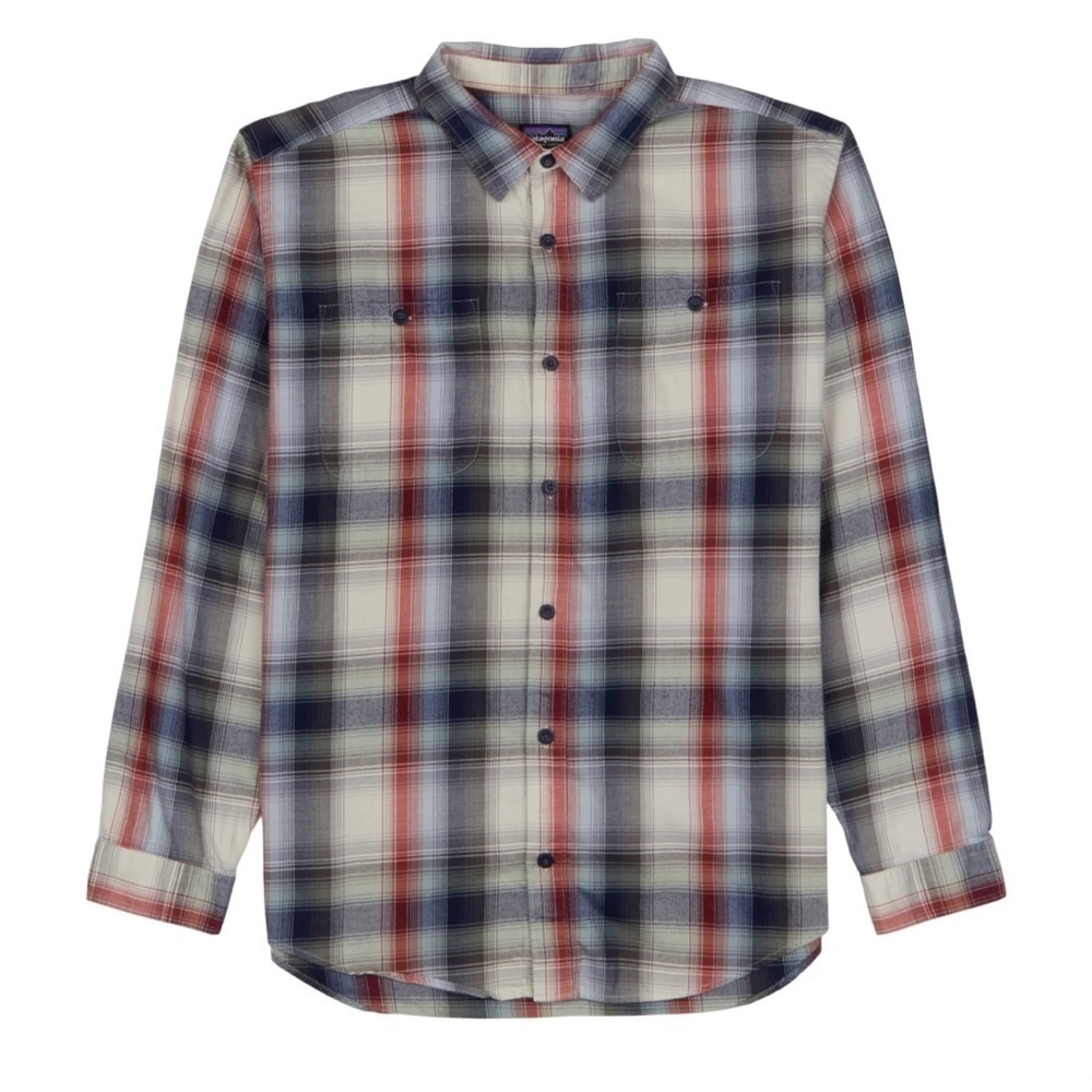 Patagonia Men's Long-Sleeved Pima Cotton Shirt Duncan Ombre: Classic Nav…